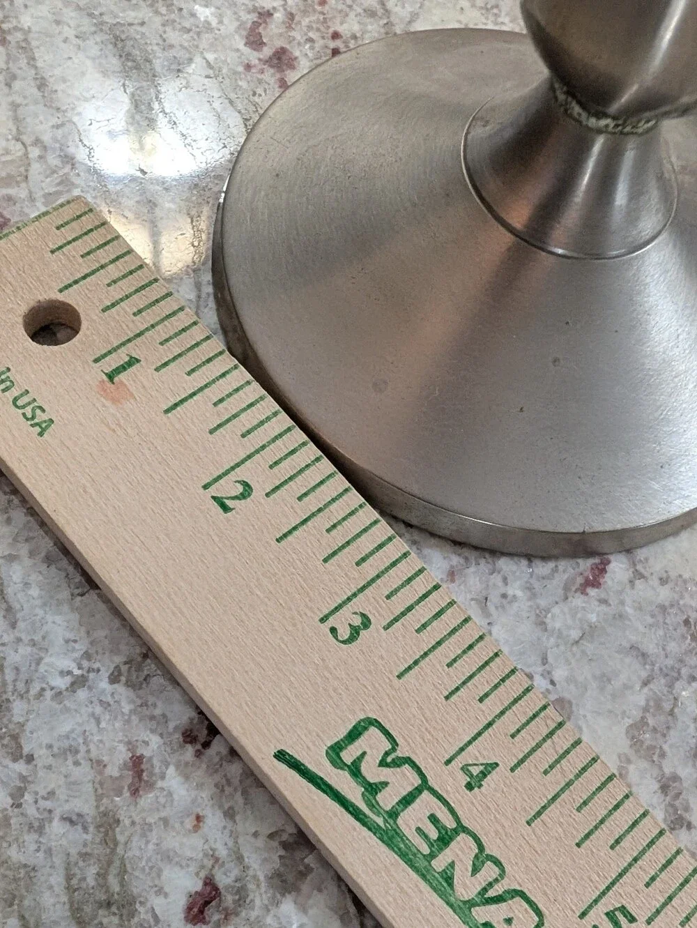 Vintage Brushed Nickel Hurricane Candle Stick Holder 16 3/4